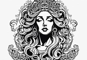 Simple Medusa tattoo idea