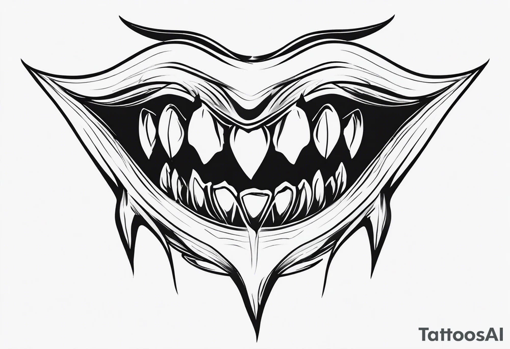 Vampire Fangs tattoo idea