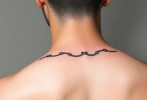 Feminine, dainty, thin lines of an unbroken chain mixed with a nautical theme, sleeve style realism photo tattoo idea