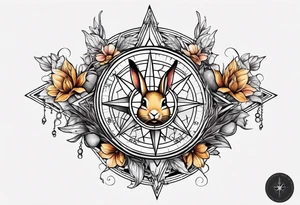 Dead rabbit fairy compass tattoo idea