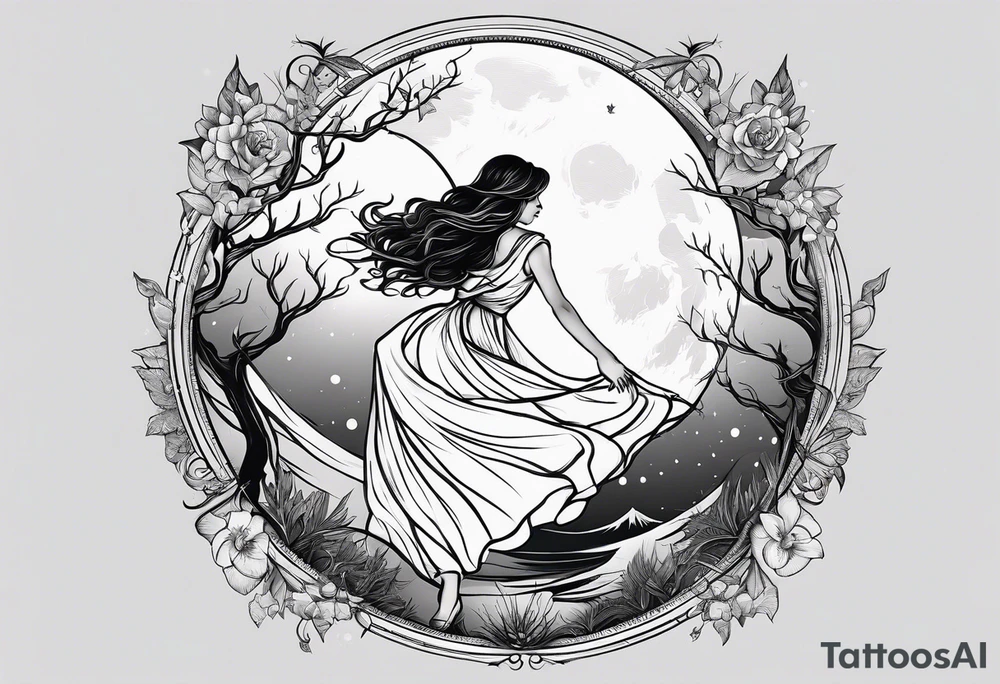dancing in the moonlight tattoo idea