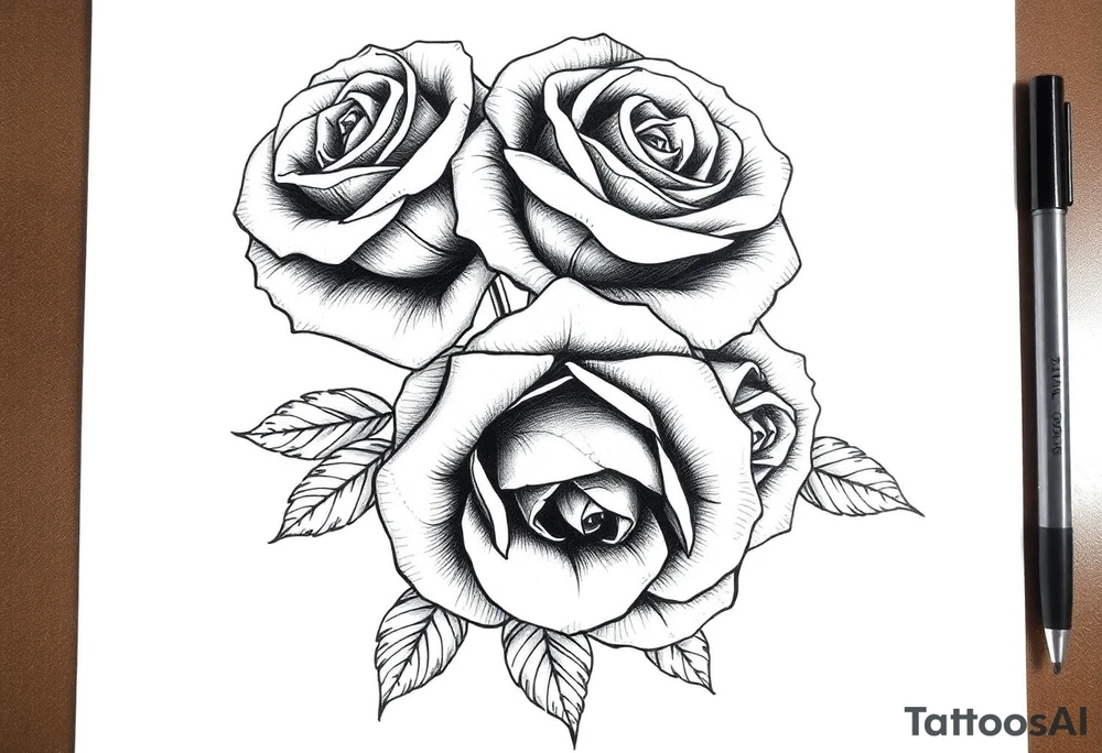 roses, survival tattoo idea
