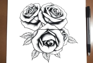 roses, survival tattoo idea