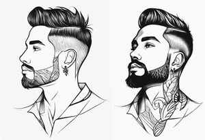 Male tattoo on the neck tattoo idea