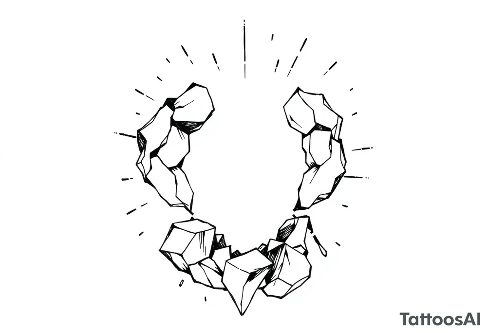 mind breaking open into space tattoo idea