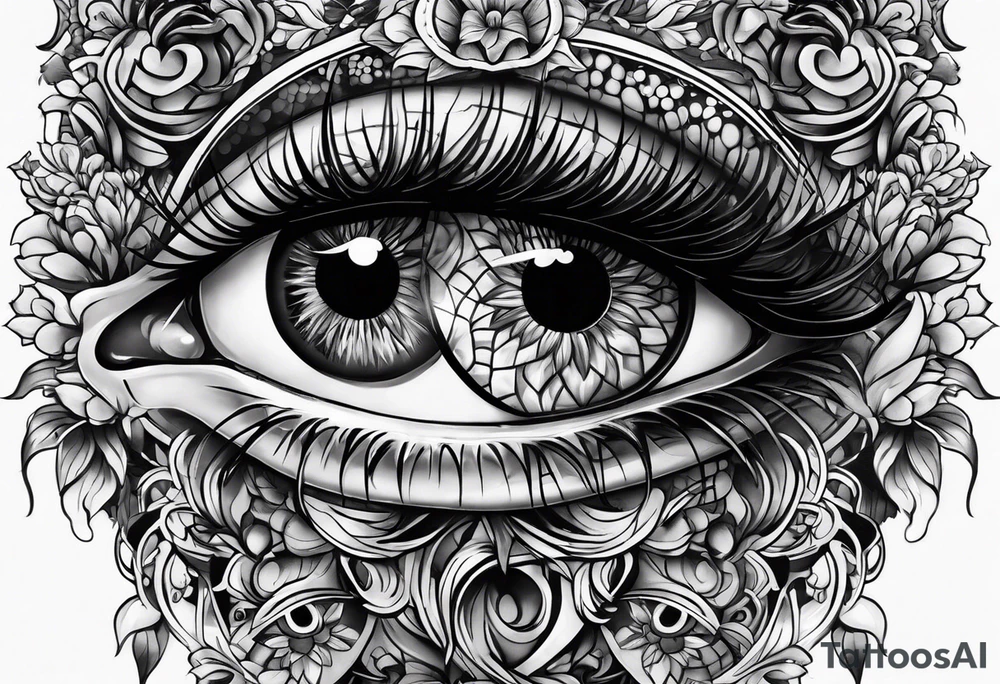 bleeding eyes tattoo idea