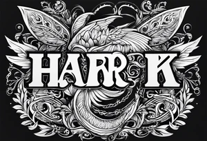 A tattoo with the word "HARK" tattoo idea