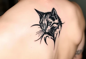 black cat tattoo idea