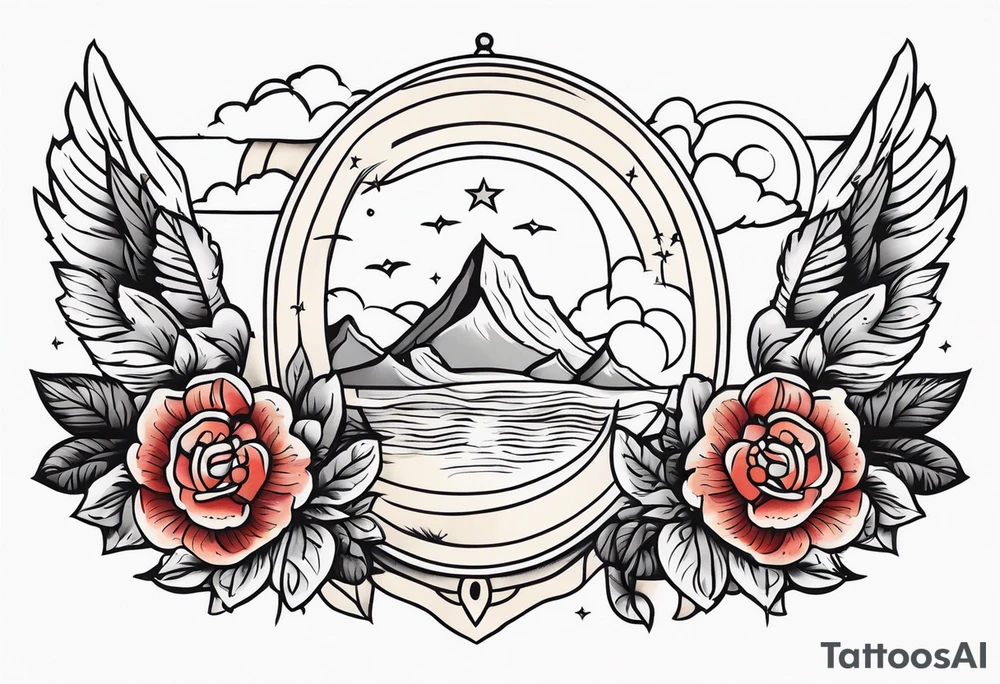heaven vintage tattoo style old school traditional tattoo idea