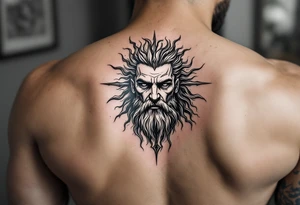 Neptune with trident tattoo idea