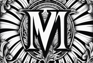 Letter m tattoo idea