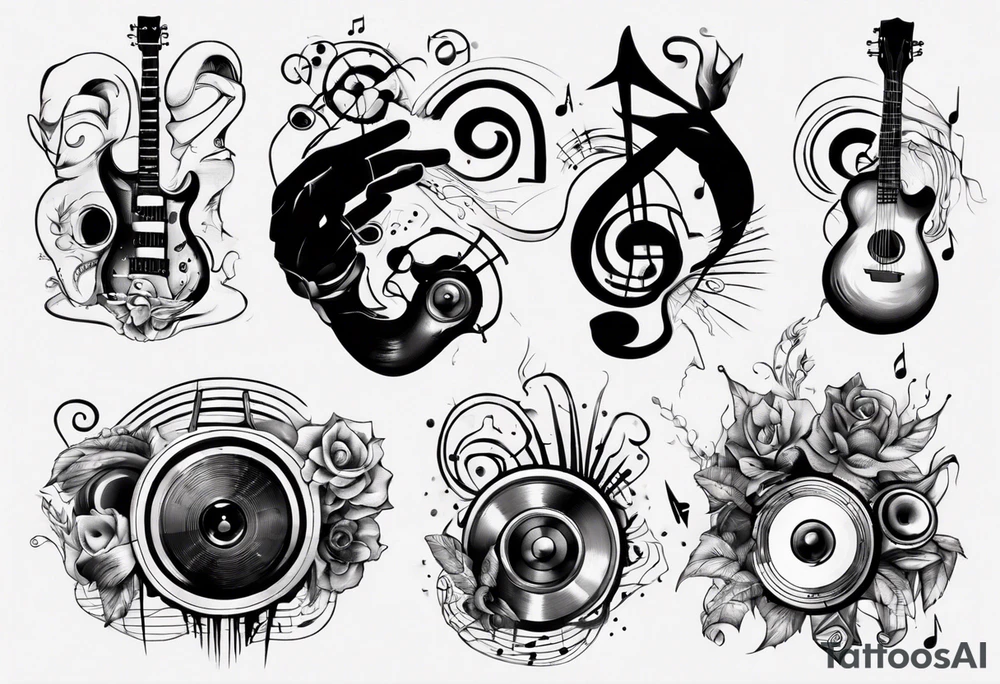 music sound tattoo idea