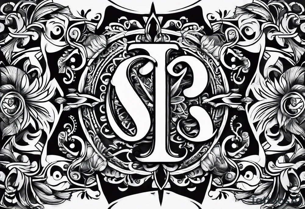 Coool image of initials “DgbIII” tattoo idea