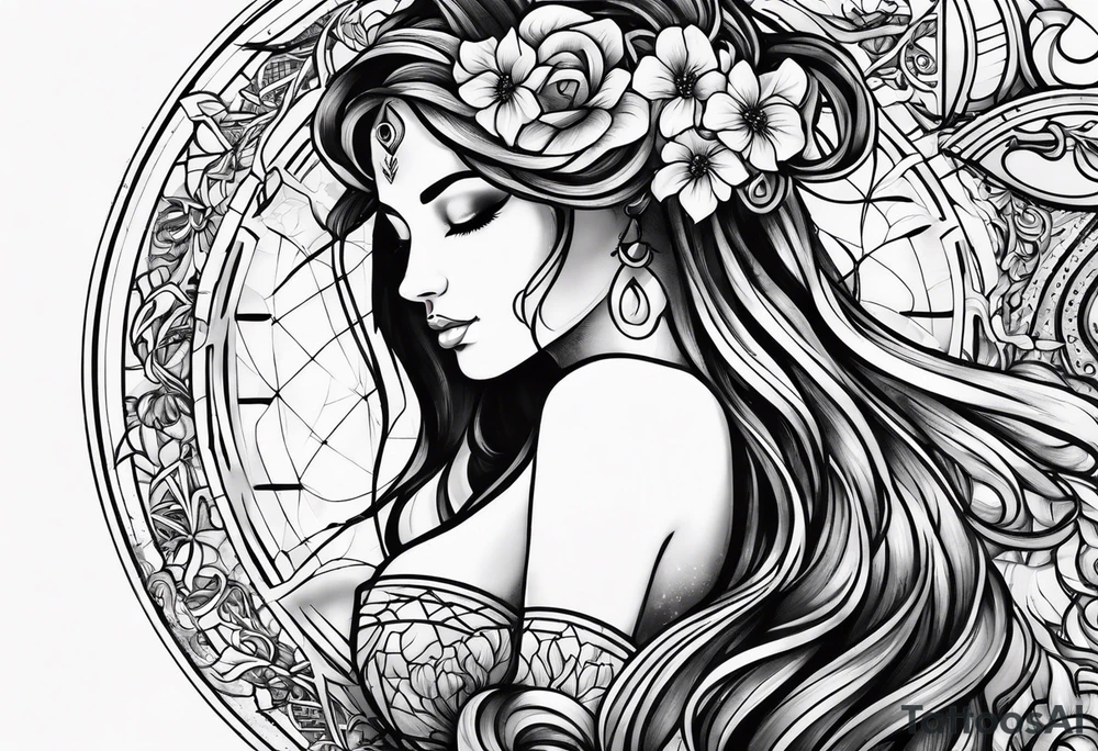 virgo zodiac sign tattoo idea