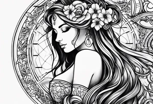 virgo zodiac sign tattoo idea