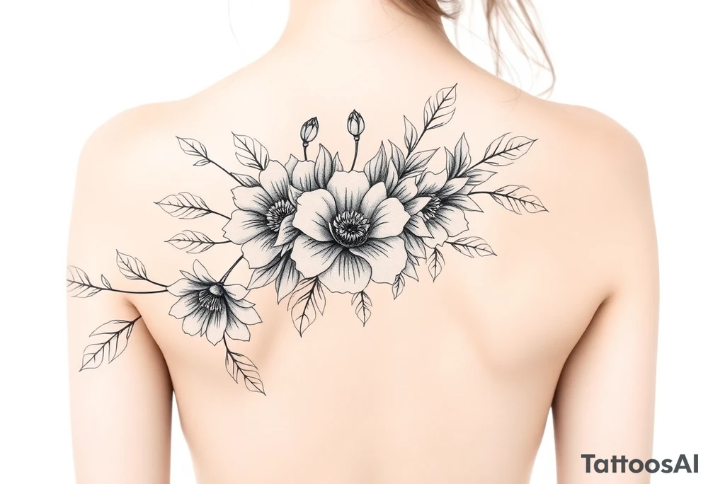 Western floral forearm half sleeve tattoo idea