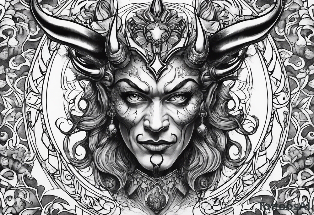 angelish devil tattoo idea