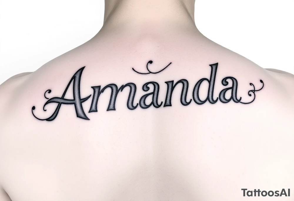 Amanda name with Harry Potter tattoo idea