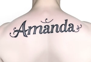 Amanda name with Harry Potter tattoo idea