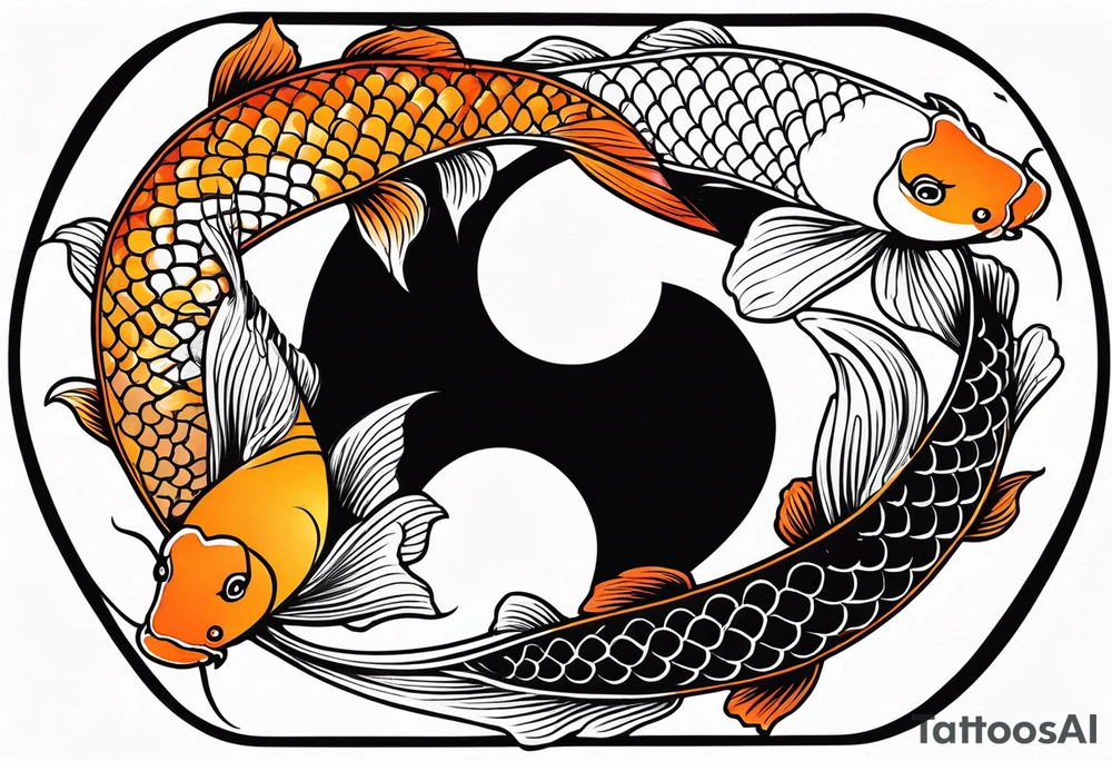 Koi fish yin and yang tattoo idea