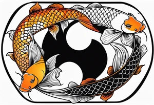 Koi fish yin and yang tattoo idea