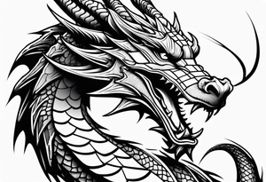 Dragon vertical tattoo idea