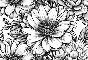 sword
sword true flower 
fine line
gentle
thin lines
floral design tattoo idea