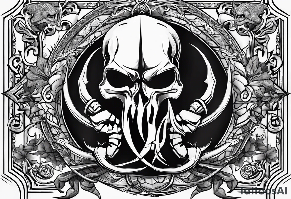 Scorpion+trident tattoo idea