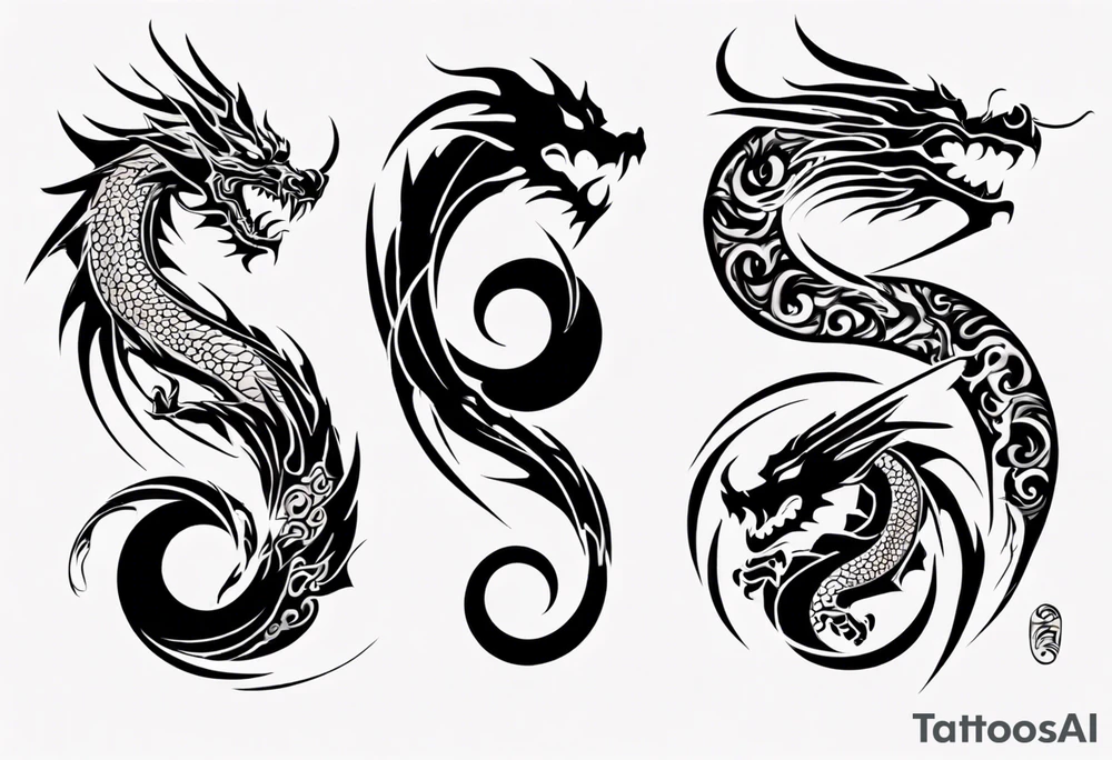 Dragon Yin Yang tattoo idea