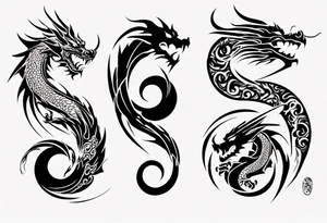Dragon Yin Yang tattoo idea