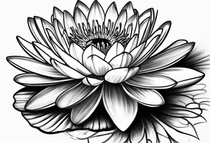 Violets, water lily tattoo idea