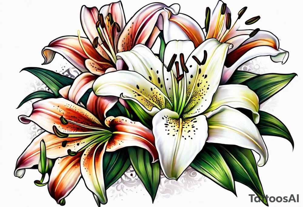 lily  flower tattoo idea