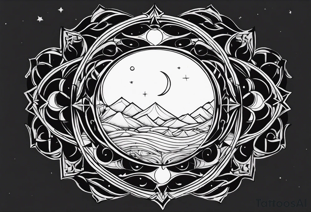 sacred moon tattoo idea