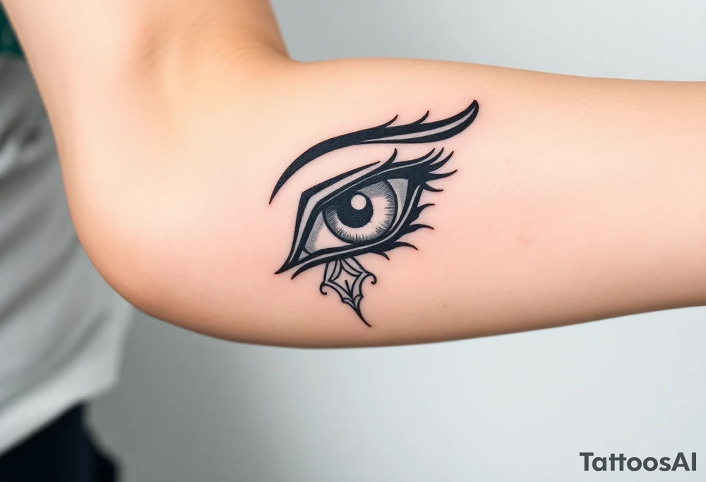 Ojo de mujer y un mito griego tattoo idea