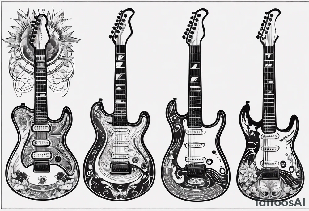 Electric guitar tattoo idea