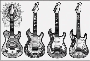 Electric guitar tattoo idea