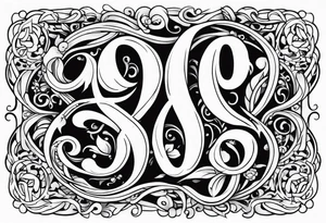 The words “900 DAYS” large gothic script tattoo tattoo idea