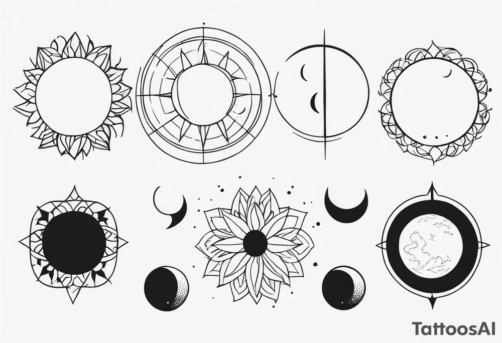 Moon phases tattoo idea