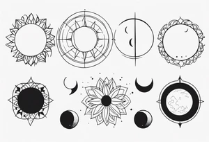 Moon phases tattoo idea