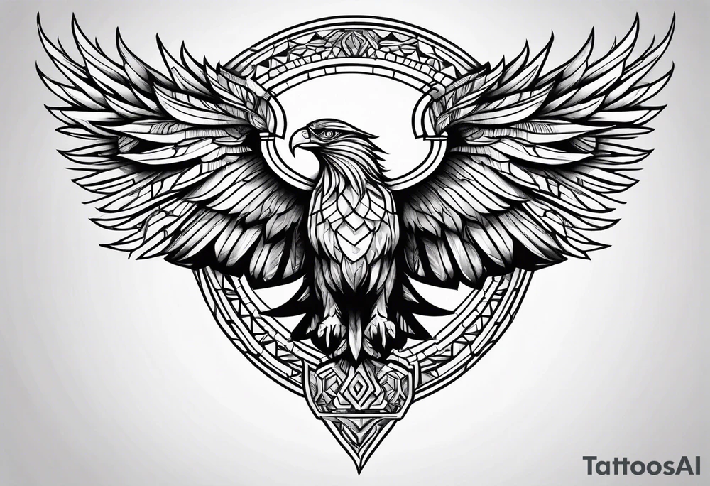 powerful majestic strength tattoo idea
