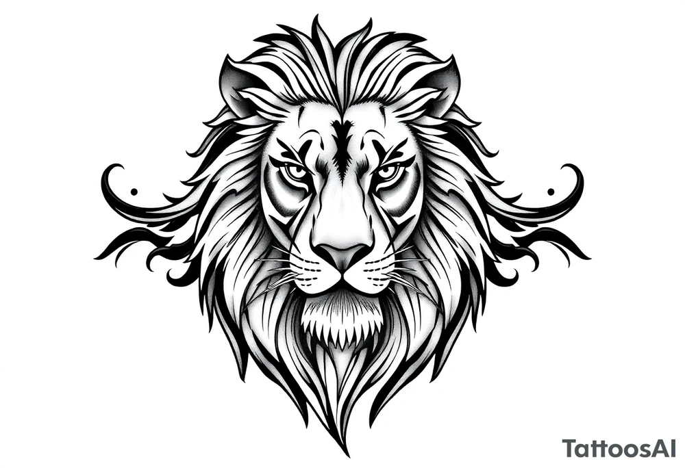 a majestic lion tattoo idea