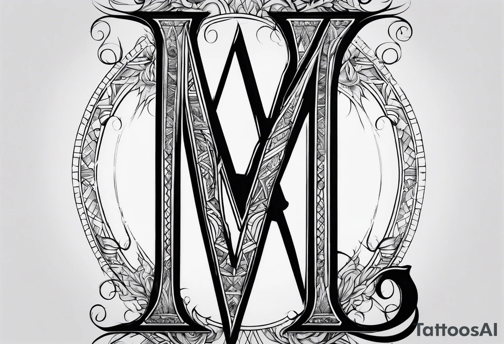 the letters A W R tattoo idea