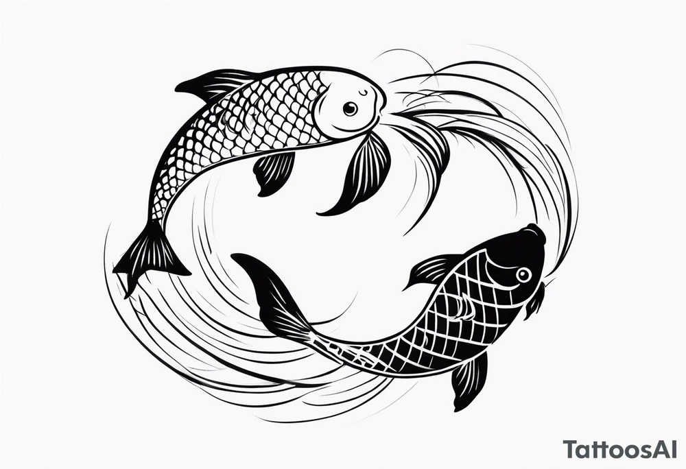 Pisces koi fish tattoo idea