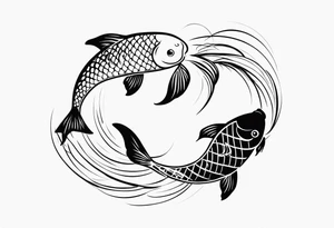 Pisces koi fish tattoo idea