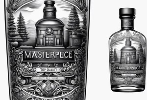 bottle of bourbon with no logo or words on it tattoo idea