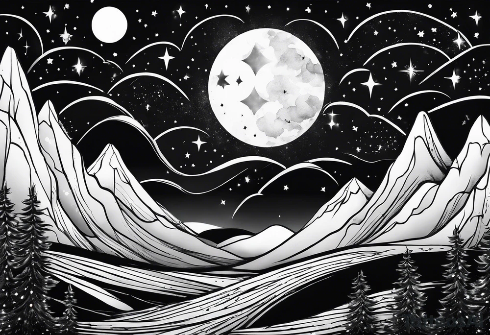 Night sky tattoo idea