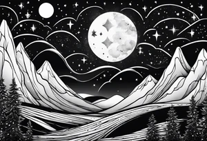 Night sky tattoo idea