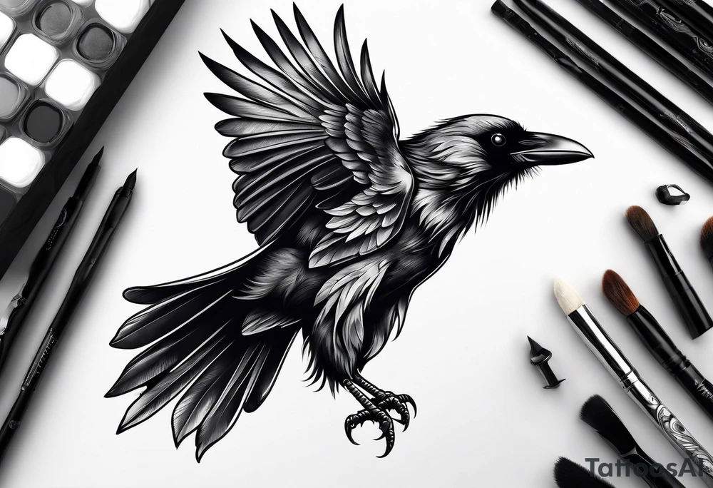 Crow tattoo idea
