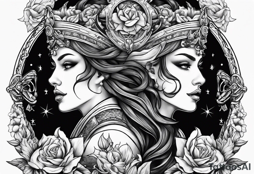 Gemini and Capricorn tattoo tattoo idea