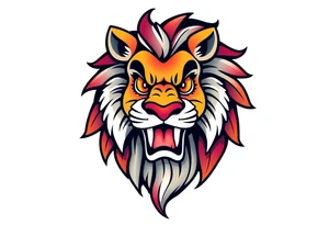 powerful lion tattoo idea